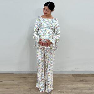 Sophitica×tsumashi1118 長袖パジャマ アフタヌーンガーデン(ホワイト×M-L) ベビーザらス限定
