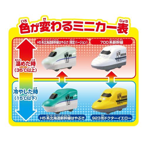 おふろDEミニカー すすめ海底トンネル！北海道新幹線はやぶさ&ドクターイエローセット  3歳 4歳 5歳