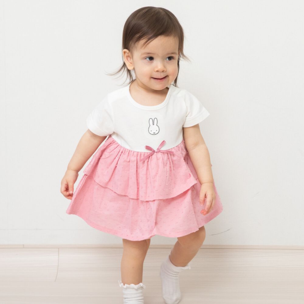 miffy ミッフィー フリルロンパース ピンク 70cm | マタニティ