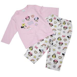 Disney ディズニー ミニー 長袖パジャマ &times;総柄パンツ ピンク&times;95cm ベビーザらス限定