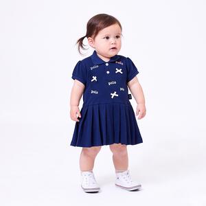 POLO BCS 半袖ロンパース ワンピース風 ネイビー&times;70cm ベビーザらス限定 赤ちゃん 出産準備 出産祝い ベビー服 子供服