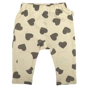 モンキーパンツ インレイ ハート イエロー&times;90cm 赤ちゃん 出産準備 出産祝い ベビー服 子供服