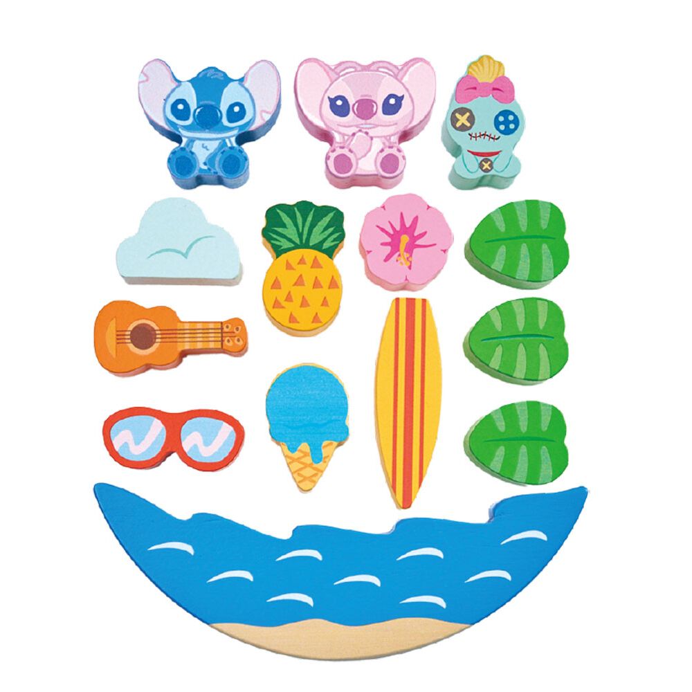 DISNEY HELLO! WOODEN WORLD スティッチ ゆらゆらサーフィン バランス