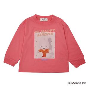 ミッフィーフォトプリント長袖Tシャツ ダークピンク&times;90cm ベビーザらス限定