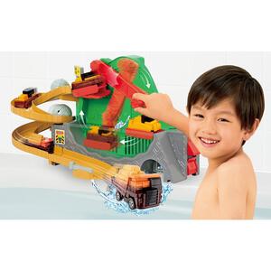 おふろDEミニカークレーンで運べ！建設現場　ブルドーザー&ダンプトラックセット