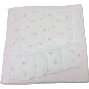 日本製 はじめての沐浴8点セット うさぎ柄(ピンク) ベビーザらス限定