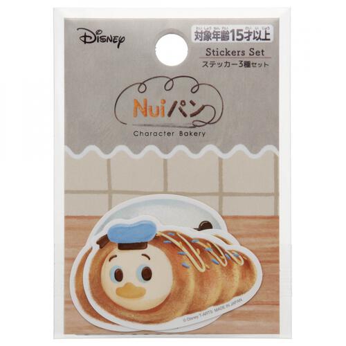 ディズニーキャラクター Nuiパン ステッカー3種セット コロネ・マリトッツォセット
