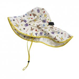 monpoke モンポケ ハット 水陸両用 総柄 ホワイト&times;52-54cm