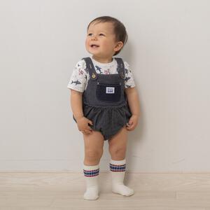 BUDDYLEE 吊りブルマ ヒッコリー ブルー&times;70cm ベビーザらス限定