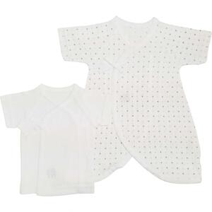 日本製 低出生体重児用肌着セット2P（ホワイト×40-50cm） ベビーザらス限定