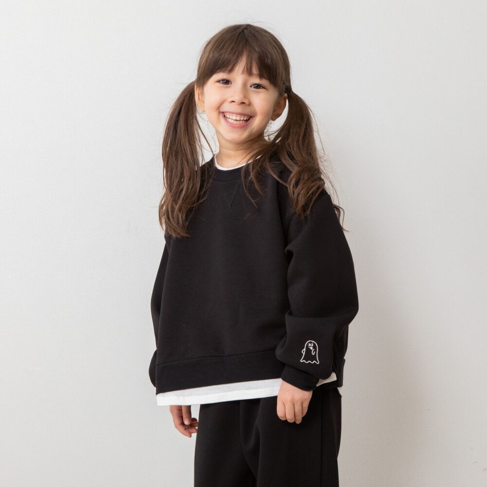 Babies“R”Us×】機能性おばけ ドライスウェット トレーナー ブラック