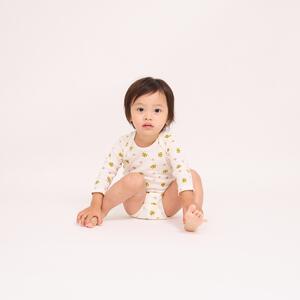 長袖ロンパース肌着 2枚組 テレコ 車 グレー&times;80cm ベビーザらス限定