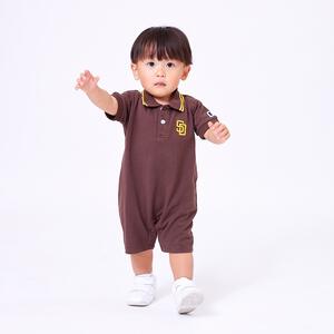 MLB 衿付き半袖カバーオール パドレス ブラウン&times;80cm  ベビーザらス限定