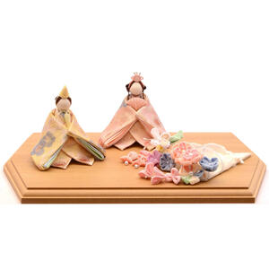 【雛人形】髪飾り付きミニ親王飾り (351313)ひな人形 ひな祭り おしゃれ かわいい コンパクト トイザらス・ベビーザらス限定【メーカー直送】