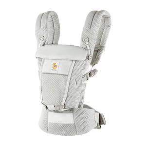 Ergobaby エルゴベビー ADAPT SoftFlex (パールグレー) 抱っこ紐 メッシュ 対面抱き 腰抱き おんぶ 日よけ風よけフード 新生児～20.4kg