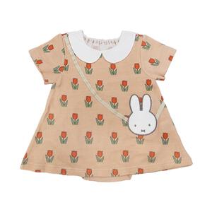miffy ミッフィー 半袖ロンパース 総柄ハニカムメッシュ ピンク&times;80cm  ベビーザらス限定 赤ちゃん 出産準備 出産祝い ベビー服 子供服