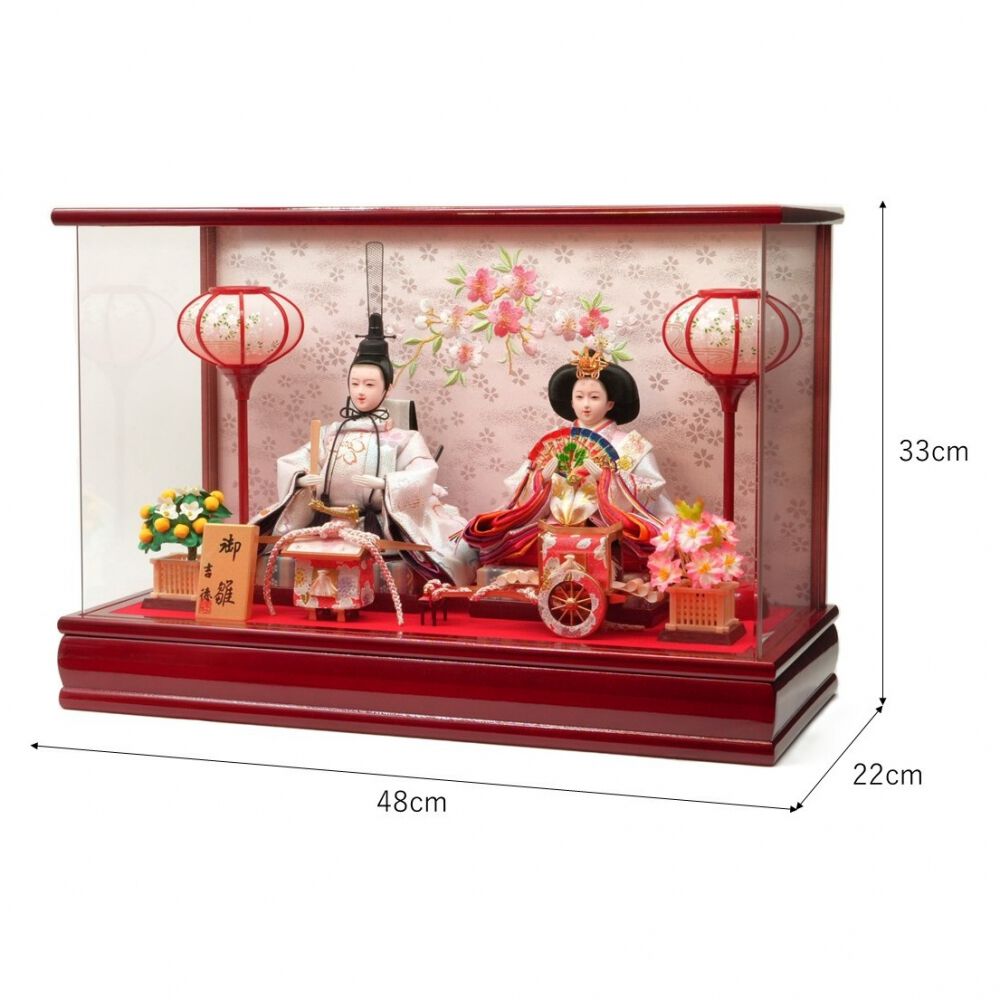 雛人形】ケース親王飾り「舞桜刺繍アクリル」（322598） | マタニティ