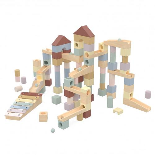 木製ブロックビー玉 転がし100ピースセット トイザらス限定 クリスマスプレゼント 3歳 4歳 5歳