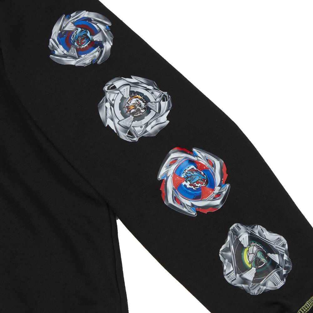 BEYBLADE X 長袖パーカー ベイブレード エックス ブラック×120cm