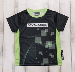 BEYBLADE X 半袖Tシャツ メッシュ ベイブレード エックス ブラック×L