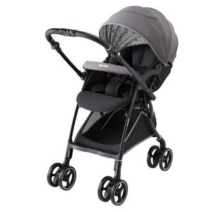 Aprica アップリカ  ラクーナ エアー コンパクト AB (グレースター) A型ベビーカー 軽量 オート4輪 両対面式 フロントインバスケット レザー調ハンドル 1ヶ月～3歳頃対応 ベビーザらス限定 (お一人様1点限り)