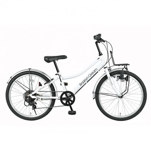 22インチ 身長120～135cm 子供用自転車 ブルックリングリーム ホワイト トイザらス限定 6段変速 LED シンプル 7歳 