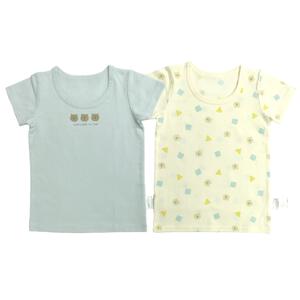 2枚組 半袖シャツ肌着  メッシュニットくま 100cm