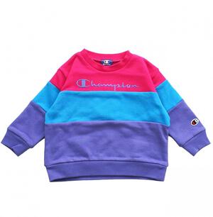 【Champion】長袖切替トレーナー パープル×120cm ベビーザらス限定
