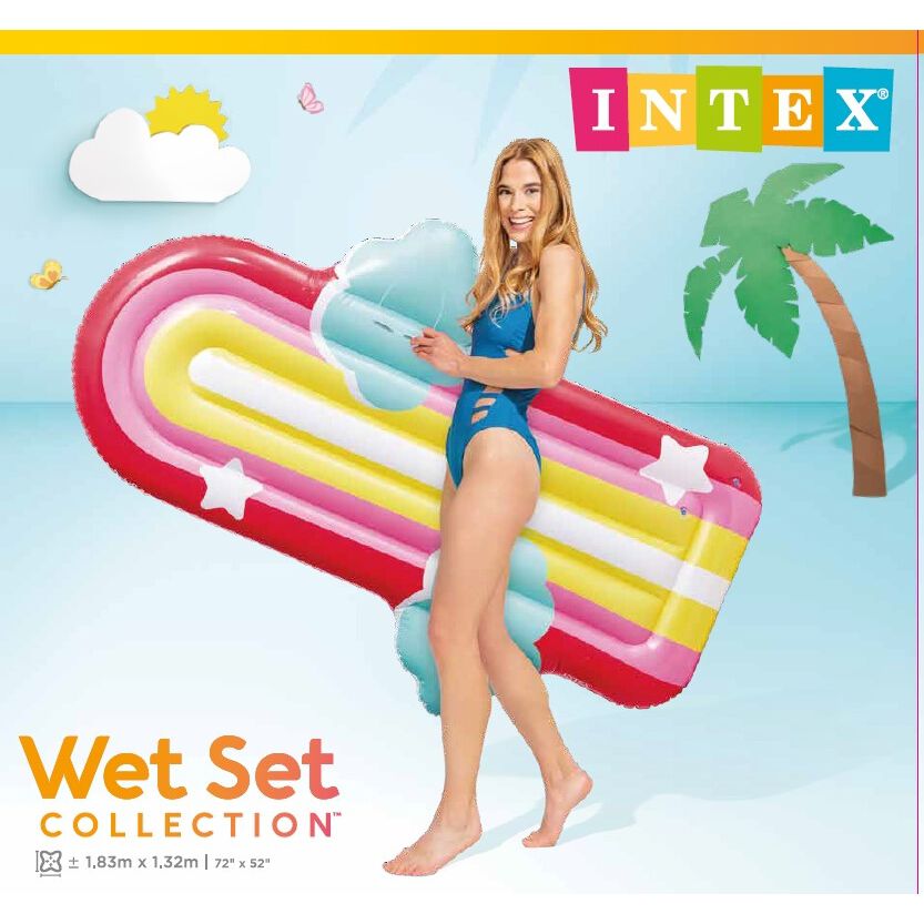 インテックス INTEX レインボー フロート 183×132cm 大人 可愛い