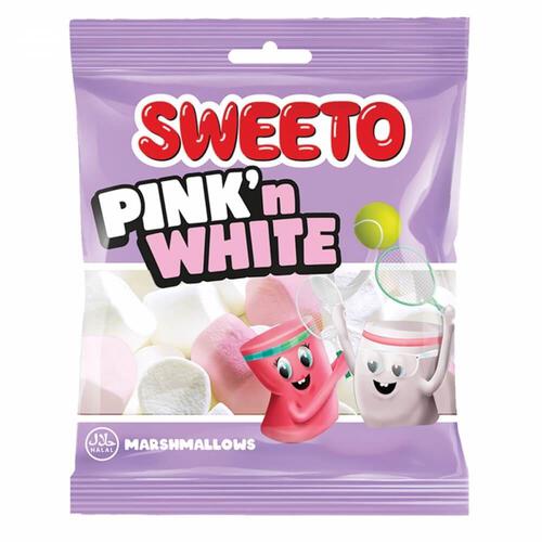 SWEETO ピンク ＆ ホワイト マシュマロ 60g お菓子 高反発 トルコNo.1  