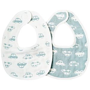 6重織ガーゼスタイ 2枚組 クルマ (クルマ&times;フリー) ベビーザらス限定