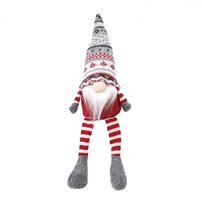 ノルディック足ブラサンタS グレー＆レッド