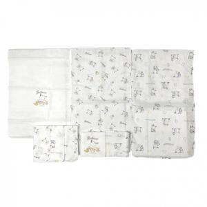 サンリオ ポチャッコ ガーゼ入浴8点セット ホワイト&times;フリー