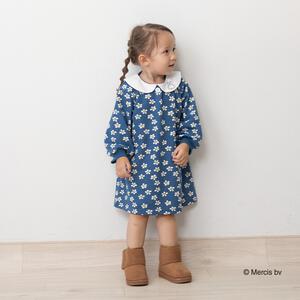 ミッフィーオハナソウガラプリントワンピース ブルー×80cm ベビーザらス限定