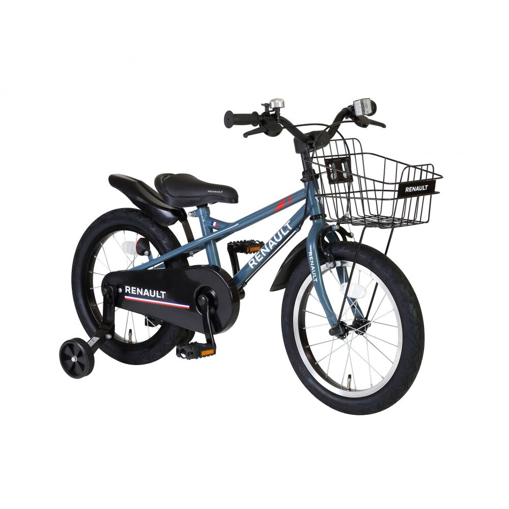RENAULT 子供用自転車 補助輪付き ブルー 16インチ 身長100～115cm 子供用自転車 ルノーキッズ スモークブルー