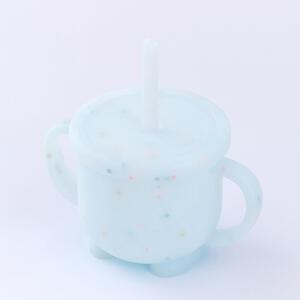 dear BABY ディアベビー 3WAY シリコンマグ スナックカップ ストロー付き (ブルーバブル) ベビーザらス限定