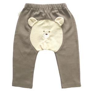 オシリハッピーモンキーパンツ くま グレー×80cm ベビー服 ベビーウェア ボトムス 赤ちゃん 男の子 女の子 ユニセックス 子供服 保育園 幼稚園