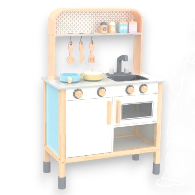 【値下げしました】トイザらス おしゃれ木製キッチン オンライン限定】木製おしゃれなモダンキッチンセット 3歳 4歳 5歳