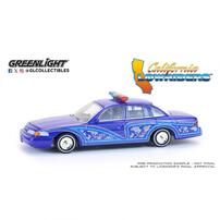 GL 1/64 1992 Ford Crown Victoria Lowrider - Blue with Lightbar