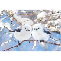 ３００ピース　ふんわりシマエナガ