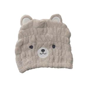【ブラックフライデー】吸水キャップ 熊 ベージュ