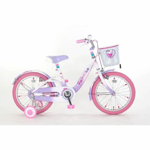 18インチ 身長105～115cm 子供用自転車 フルハート（パープル）補助輪 