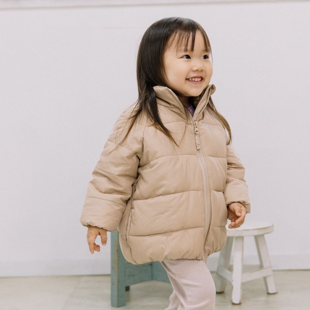 RAT-A-TATR ラッタッター 中綿 ジャケット ベージュ×90cm | マタニティ