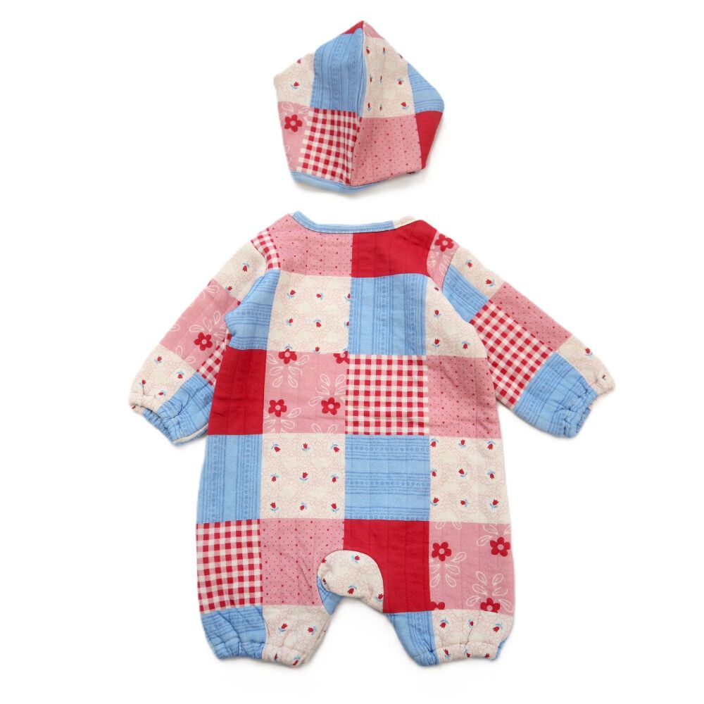 【MABLl】ロンパース&ボンネット mabli AWENA ROMPER 12m ロンパース・カバーオール mabli awena