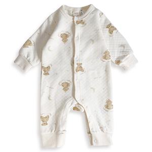 長袖カバーオール ニットキルト クマ柄 オフホワイト×80cm ベビーザらス限定