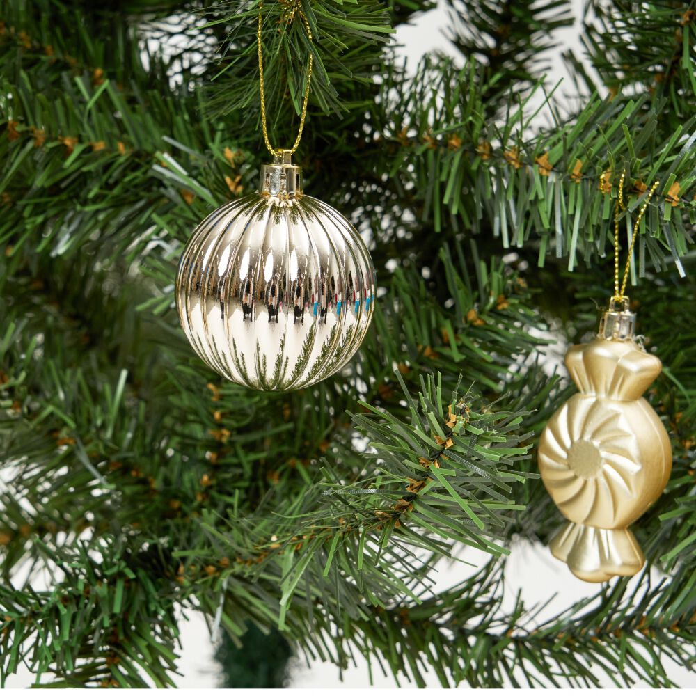 NBC オーナメント セット クリスマス】30PCSオーナメントセット ゴールド＆ホワイト＆シャンパン