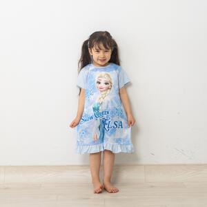 Disney ディズニー アナと雪の女王 ナイトドレス  フリル付き エルサ サックス&times;100cm