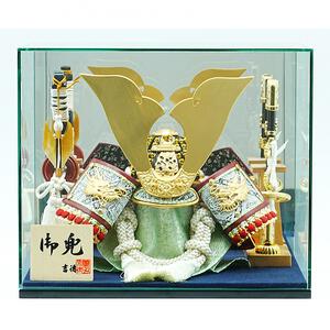 【五月人形】兜ケース飾り「沢瀉縅鏡付きアクリル」（538371）トイザらス・ベビーザらス限定【メーカー直送】