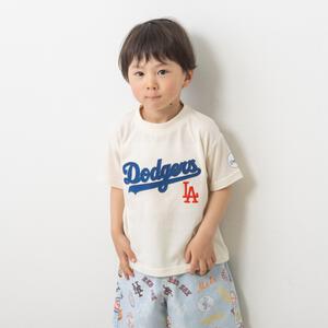 MLB ユニフォーム風Ｔシャツ ドジャース オフホワイト&times;90cm ベビーザらス限定