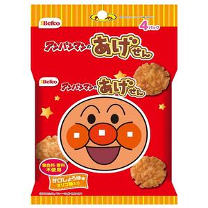 アンパンマンのあげせん 4連 15g&times;4 甘口しょうゆ味 あげせんべい 米菓 お菓子